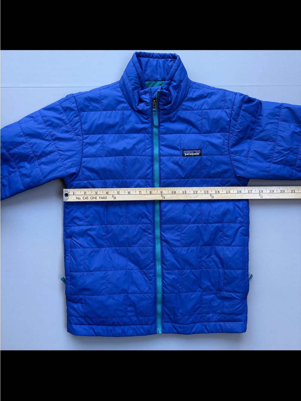 Patagonia Kids Nano Puffer Jacket Size Large 12 blue like NEW - Picture 7 of 8